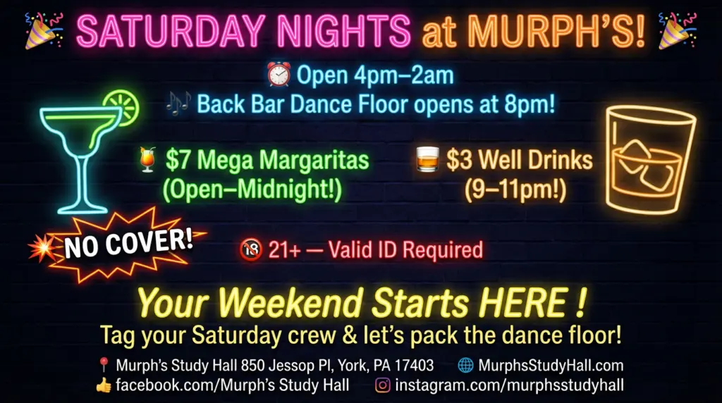 Saturday night flyer at Murph's